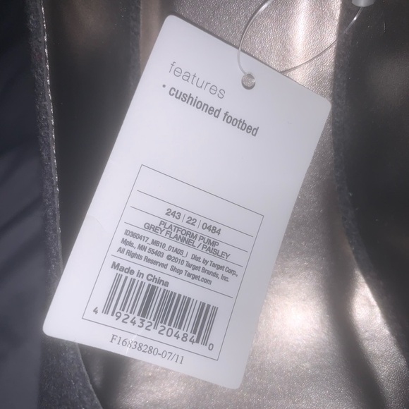 gray flannel 5” platform heels W10 Mossimo ‘Paisley’ - Picture 7 of 7